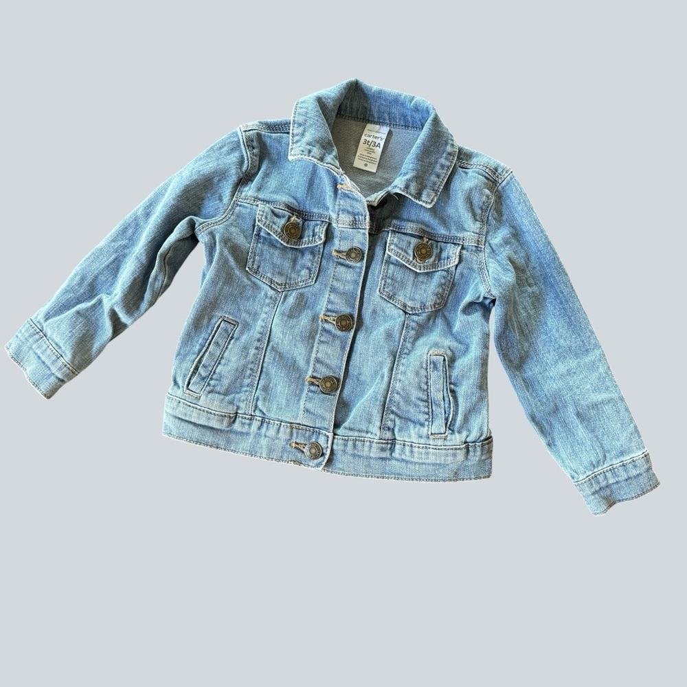 Bundle 4PC Set Lot Toddler Boys 3T Dinosaur Sweatshirt Joggers Blue Jean Jacket - Picture 4 of 7